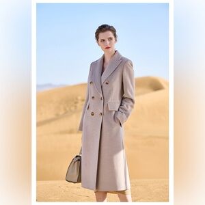 Double-Breasted Cashmere(70%) wool(30%) coat